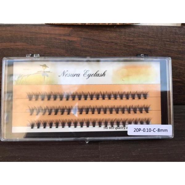 Nesura-Безузелковые ресницы, густота 20D - 08мм Безузелковые ресницы, густота 20D