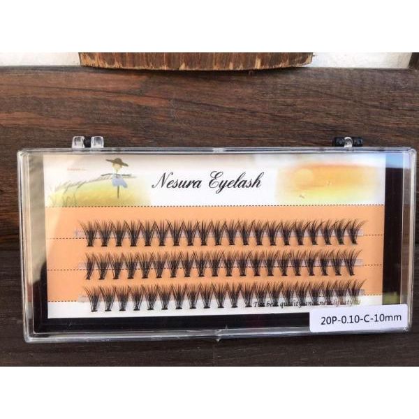 Nesura-Безузелковые ресницы, густота 20D - 10мм Безузелковые ресницы, густота 20D
