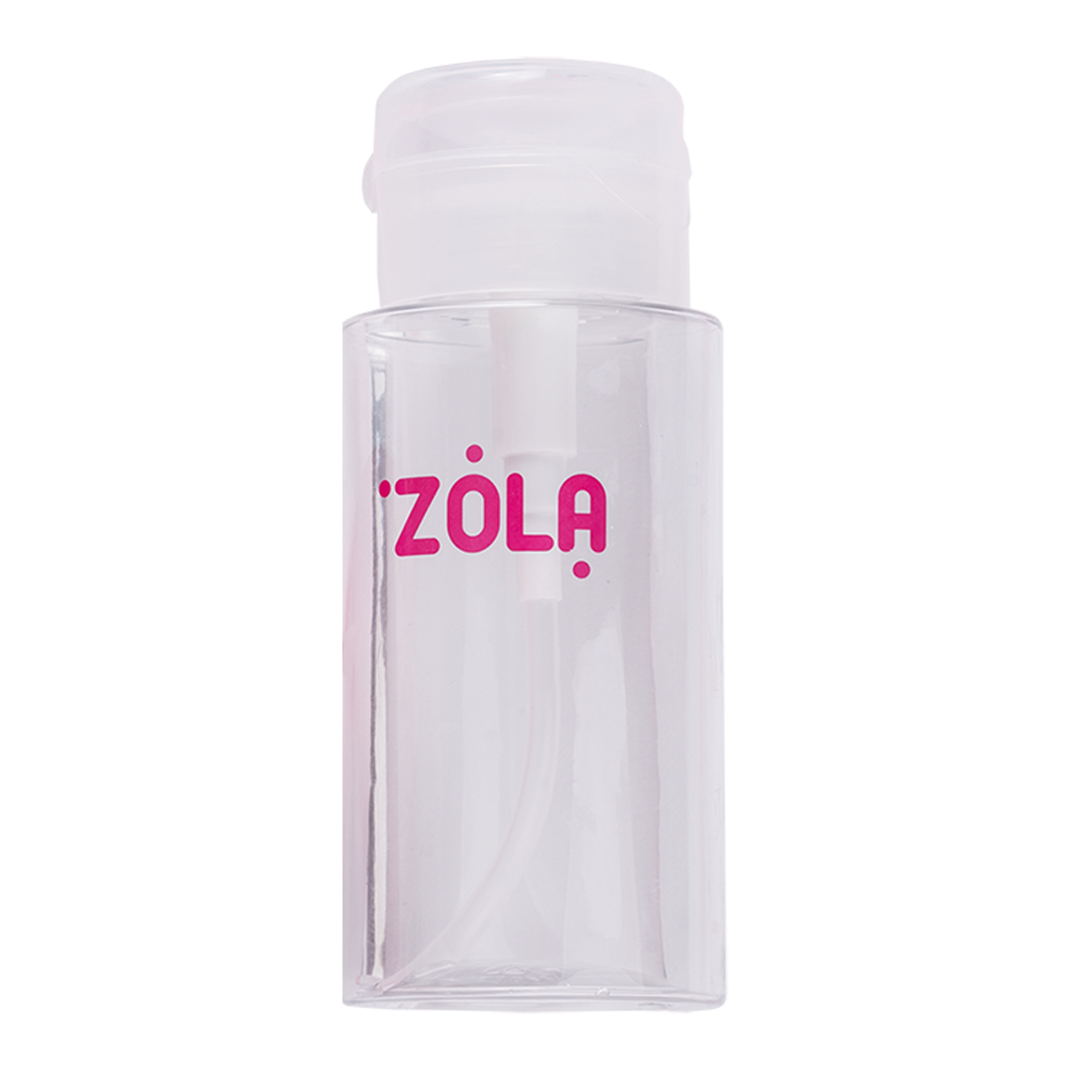 ZOLA ємність пластикова для рідини з помпою-дозатором (прозора)