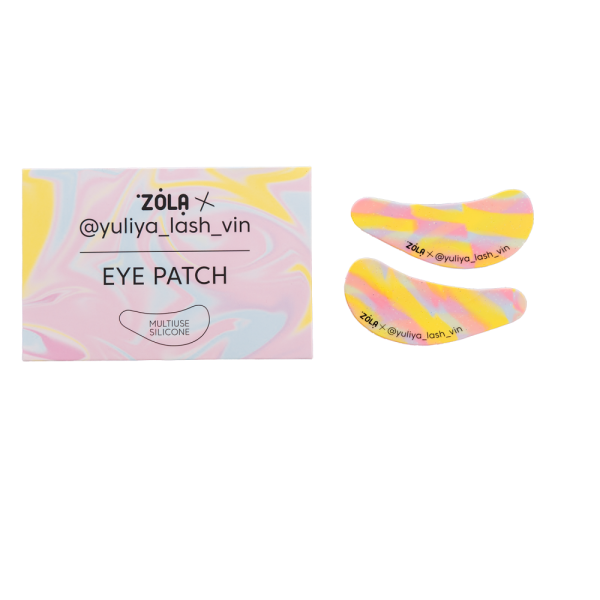 ZOLA x Yuliya Lash Vin Багатофункціональні силіконові патчі Жовто-рожево-блакитні Розводи