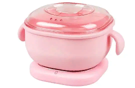 Баночный воскоплав SS-001A с силиконовой чашей для депиляции на 400 мл. и 100 Вт. Розовый